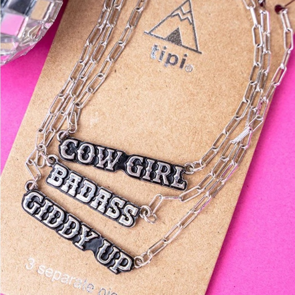 Tipi Silver Chain Necklace Set